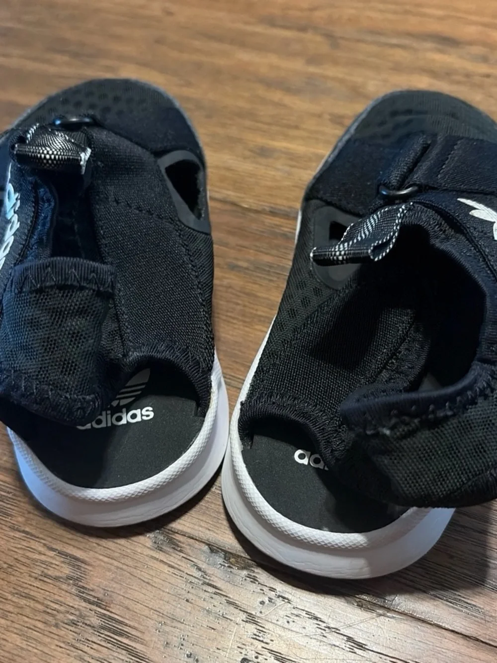adidas Kids Black and White Slip-On Athletic Sneakers